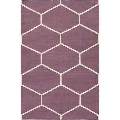 Atrium 90 X 60 inch Eggplant, Ivory Rug