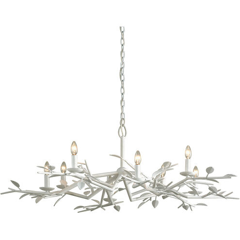 Aubrey 8 Light 49.75 inch Gesso White Chandelier Ceiling Light