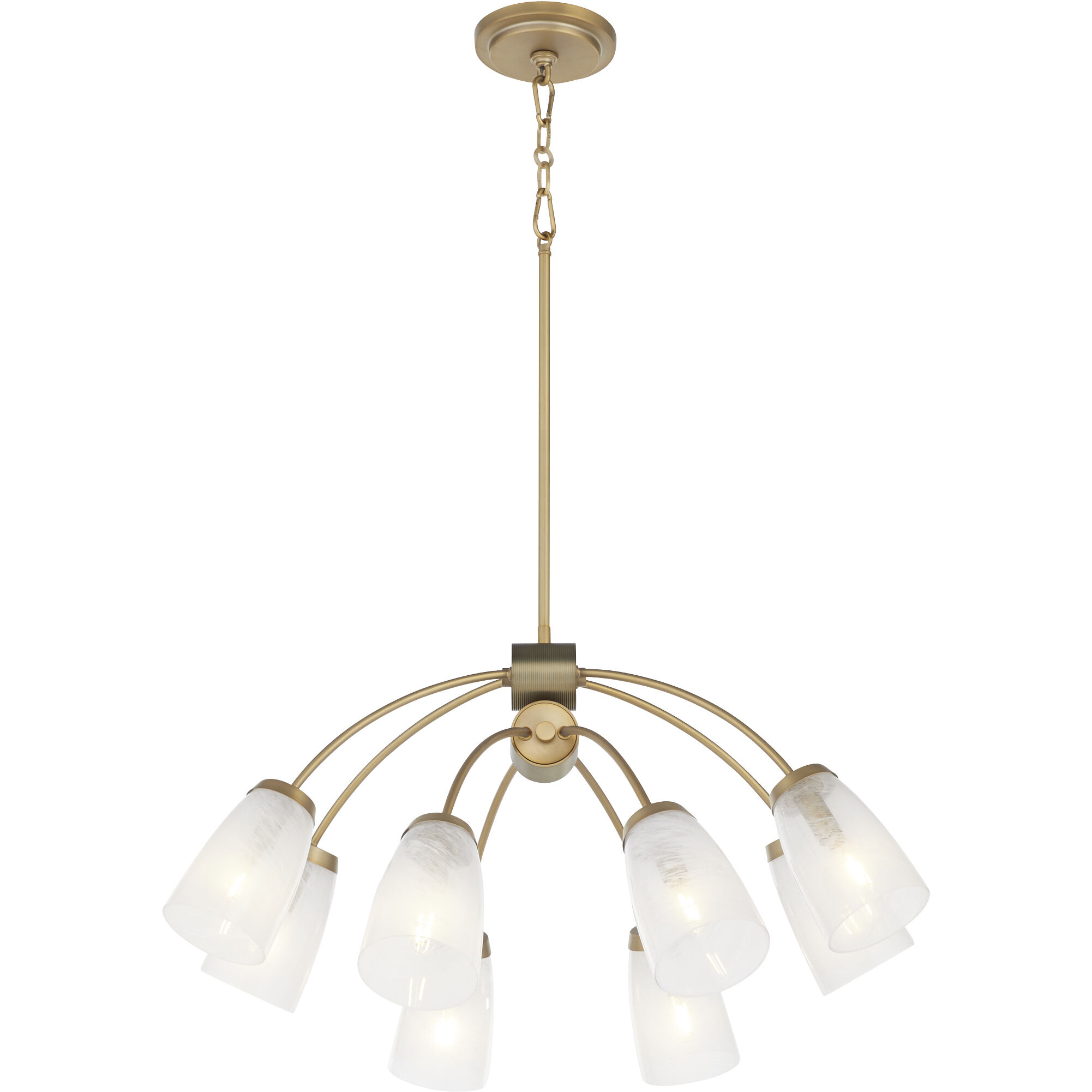 Arpeggio 8 Light 32 inch Aged Brass Chandelier Ceiling Light