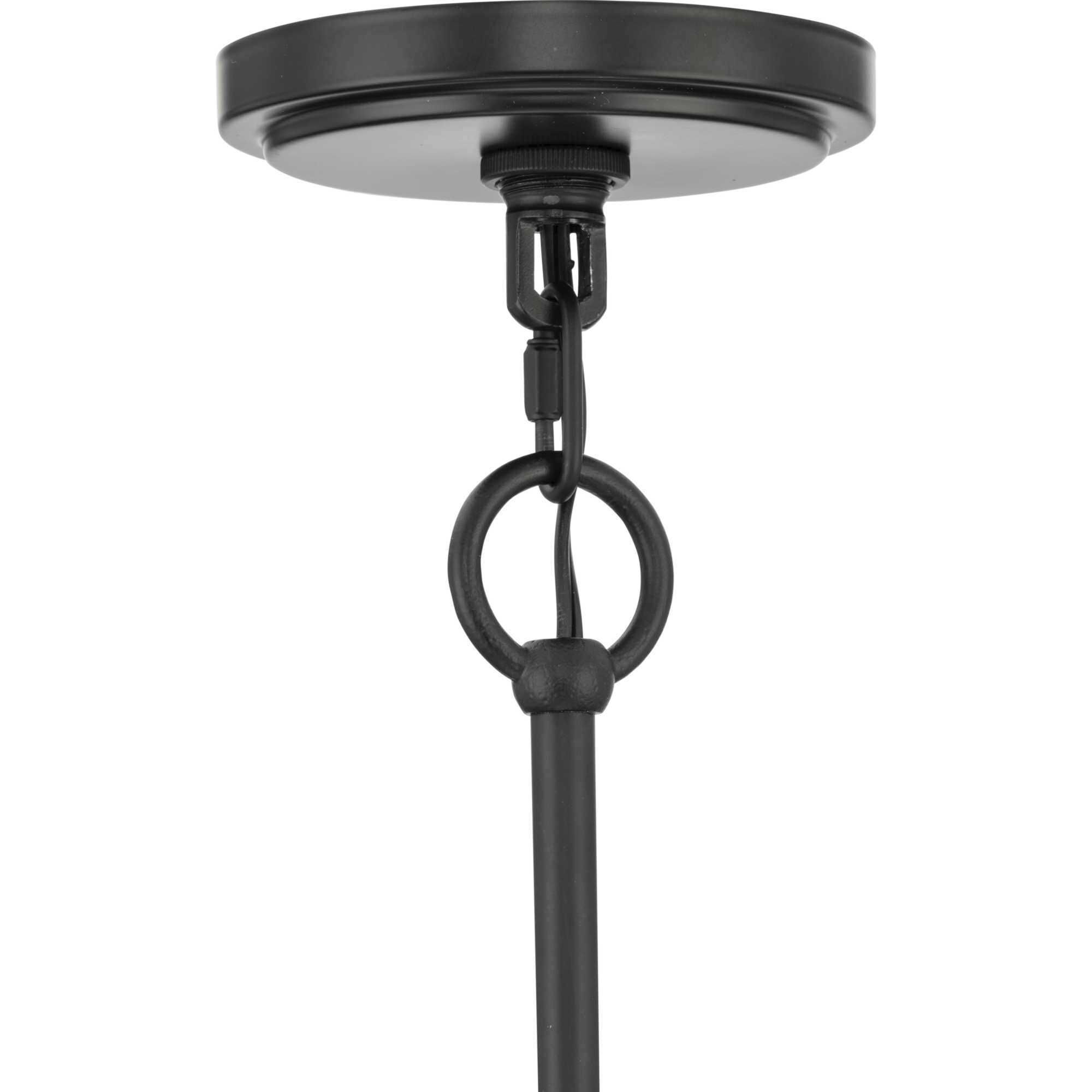 Seville 6 Light 27.87 inch Matte Black Chandelier Ceiling Light, Design Series
