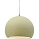 Radiance 1 Light 10 inch Vanilla Gloss and Brushed Nickel Pendant Ceiling Light