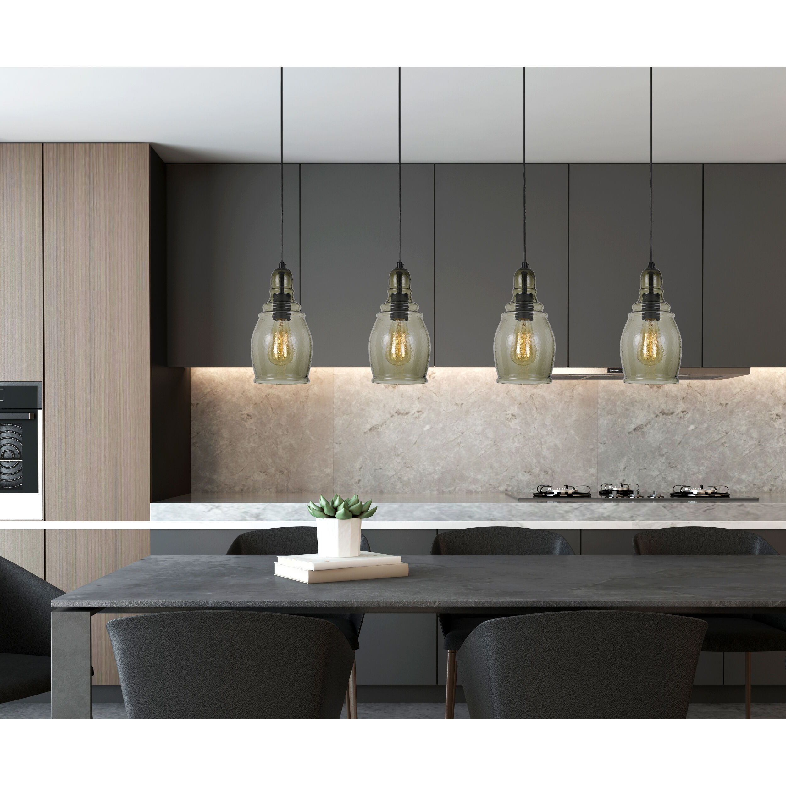 Teramo 1 Light 6 inch Smoky Glass Pendant Ceiling Light