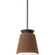 Radiance Collection - Trapezoid Pendant Ceiling Light in Brushed Nickel, Dedicated LED, Rigid Stem, Real Rust, Form+Finish+Function