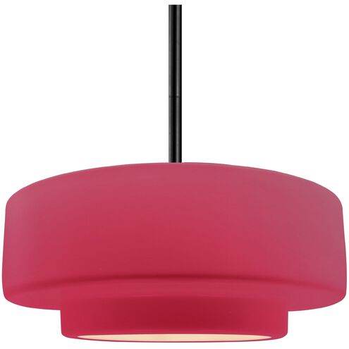 Radiance LED 14.5 inch Cerise and Matte Black Pendant Ceiling Light