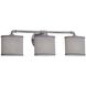 Textile 3 Light 26.25 inch Brushed Nickel Bath Vanity Light Wall Light, Bronx Family, Choices