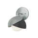 Brooklyn 1 Light 7.2 inch Vintage Platinum and Black Bath Sconce Wall Light in Vintage Platinum/Black