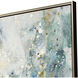 Abstract Blue and Green and Turquoise and Yellow Canvas