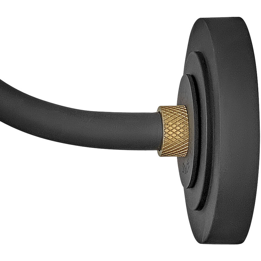 Foundry Dome Outdoor Barn Light in Textured Black, Gooseneck