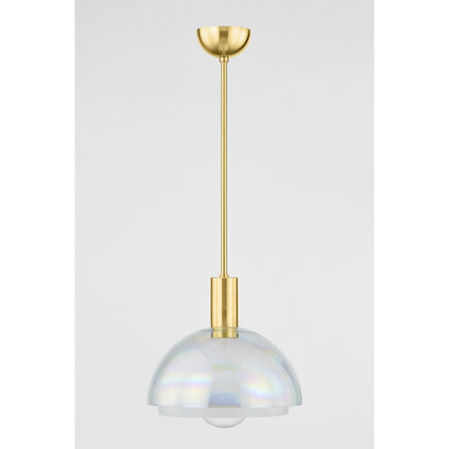 Modena 1 Light 13 inch Aged Brass Pendant Ceiling Light