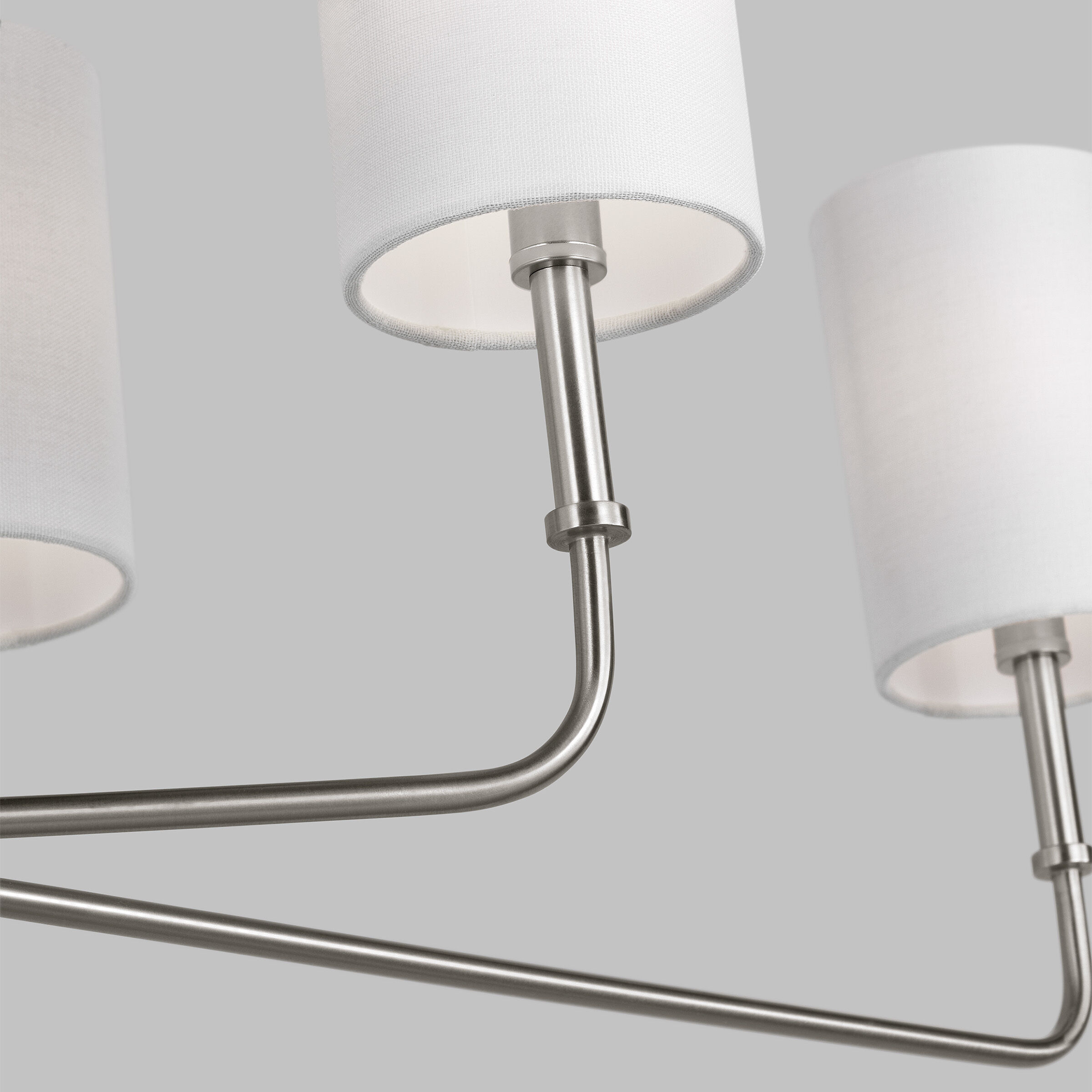 Foxdale 6 Light 44 inch Brushed Nickel Linear Chandelier Ceiling Light