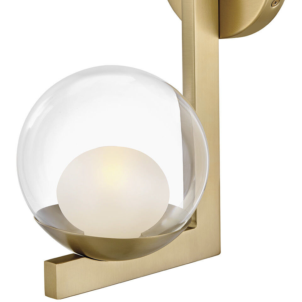 Sunni LED 8.5 inch Lacquered Brass Bath Sconce Wall Light, Medium