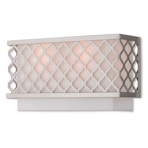 Arabesque 2 Light 13 inch Brushed Nickel ADA ADA Wall Sconce Wall Light