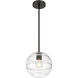 Swirl 1 Light 8.5 inch Matte Black Pendant Ceiling Light