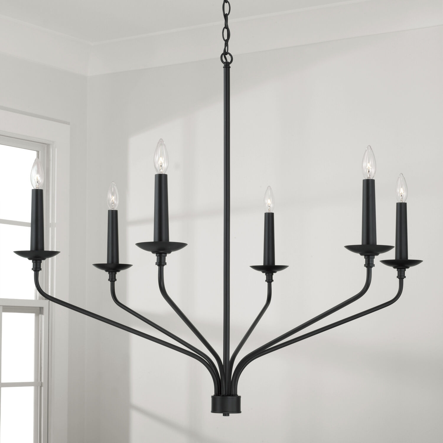 Wilder 6 Light 41 inch Matte Black Chandelier Ceiling Light