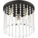 Elizabeth 3 Light 11 inch Black Flush Mount Ceiling Light