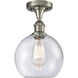Ballston Athens 1 Light 8 inch Brushed Satin Nickel Semi-Flush Mount Ceiling Light