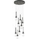Link 9 Light 20.5 inch Natural Iron Pendant Ceiling Light, Standard