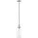 Art Glass 1 Light 5 inch Brushed Nickel Mini Pendant Ceiling Light