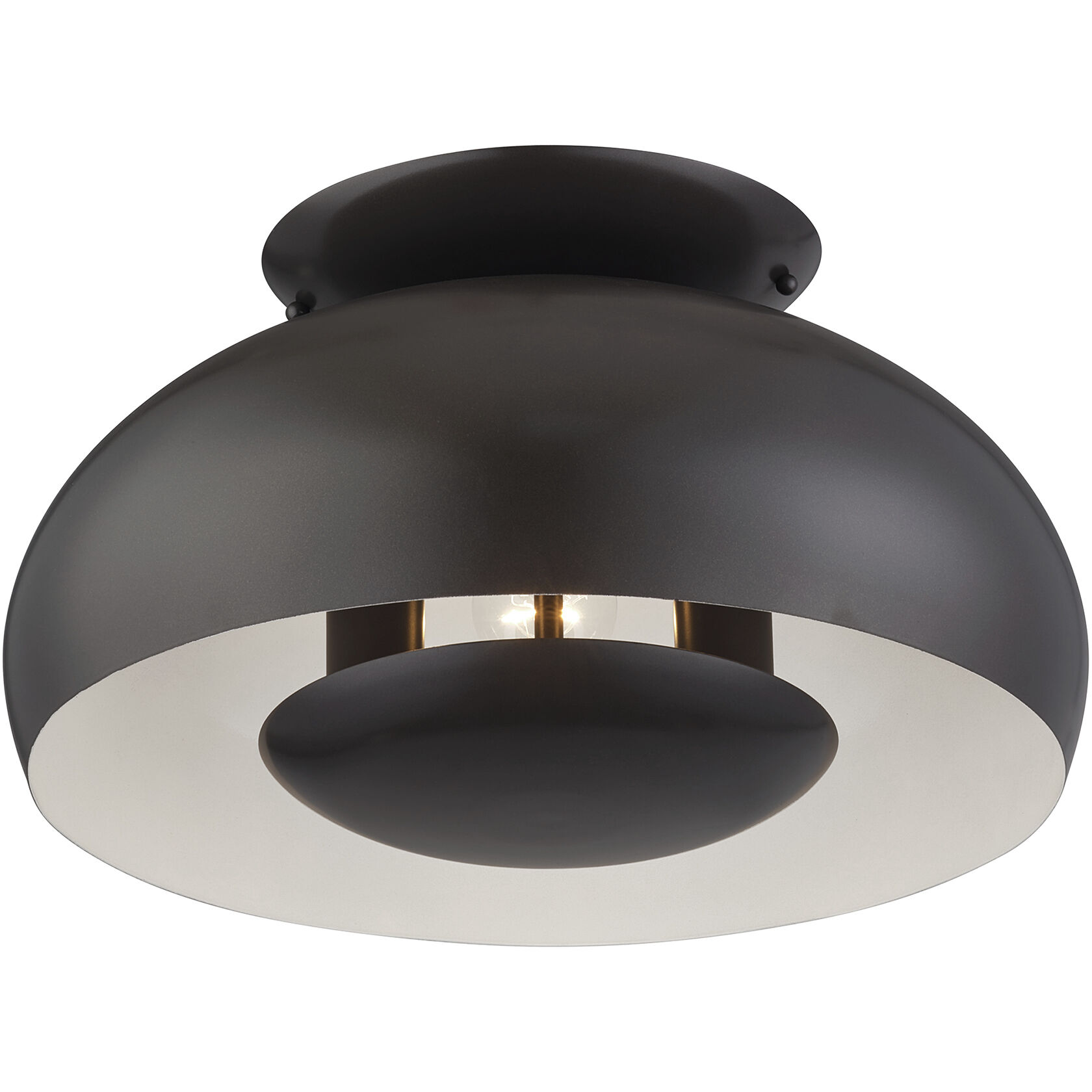 Domma 3 Light 17 inch English Bronze Semi Flush Mount Ceiling Light, Large