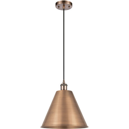 Ballston Cone LED 12 inch Antique Copper Mini Pendant Ceiling Light