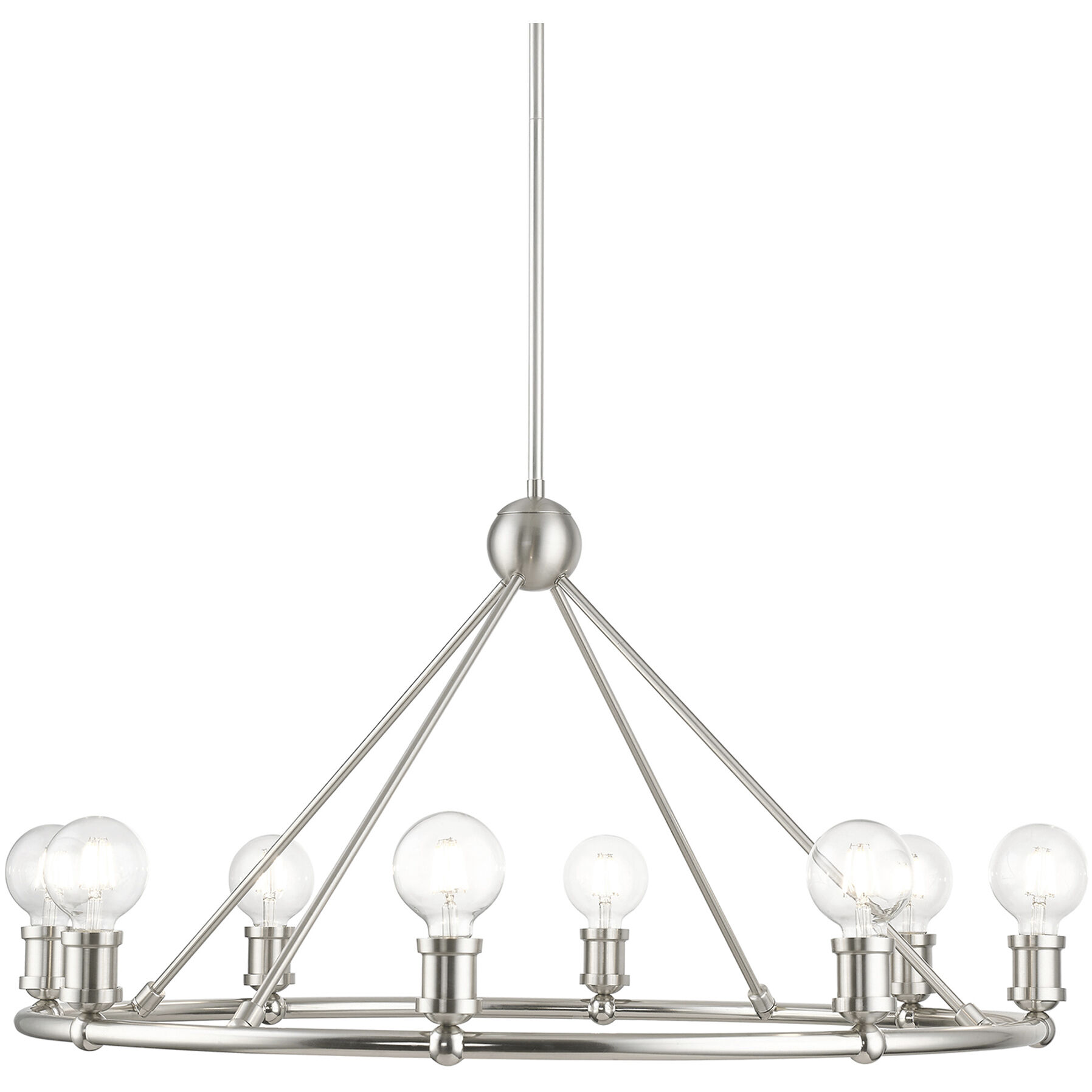 Lansdale 8 Light 34 inch Brushed Nickel Chandelier Ceiling Light