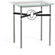 Equus 25.1 X 22 inch Natural Iron and Natural Iron Side Table in Leather Black