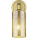 Crown Point Sconce Wall Light in Brushed Brass, Mercury Glass