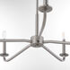 Rutherford 5 Light 24.5 inch Satin Nickel Chandelier Ceiling Light