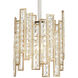 Equilibrium 1 Light 8 inch Matte Gold with Polished Nickel Mini Pendant Ceiling Light