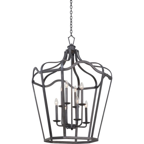 Livingston 8 Light 28 inch Charcoal Hanging Lantern Ceiling Light