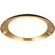 Lalonde LED 15 inch Black Flush Mount Ceiling Light in Black and Aged Gold Brass