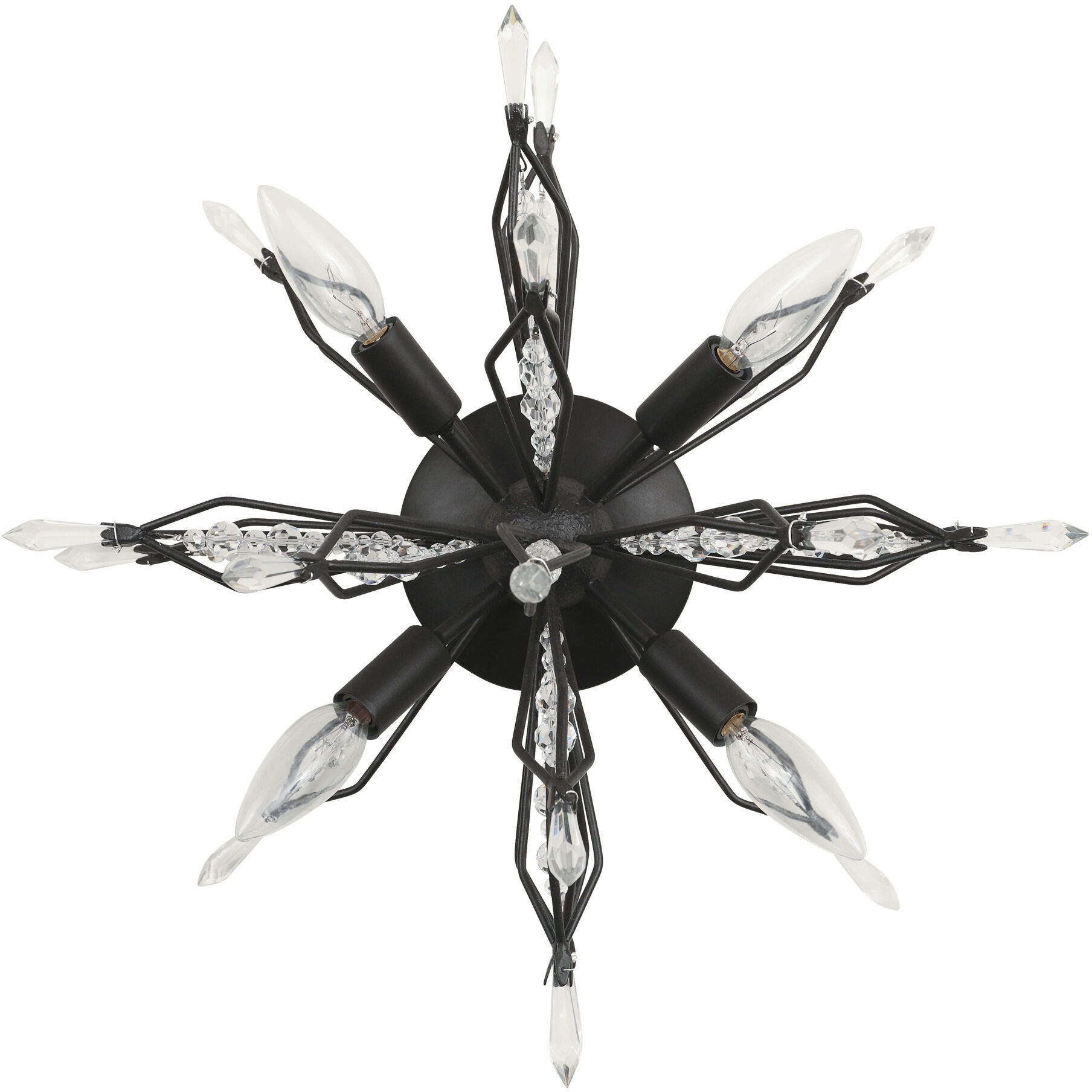 Orbital 4 Light 18.3 inch Carbon Semi-Flush Ceiling Light