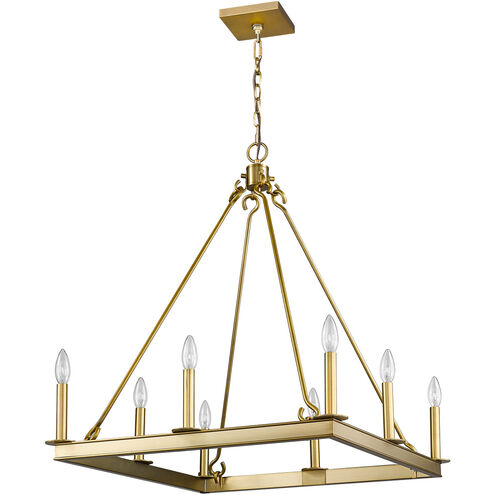 Barclay 8 Light 26 inch Olde Brass Chandelier Ceiling Light