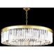 Contemporary Europa 10 Light Satin Gold Chandelier Ceiling Light