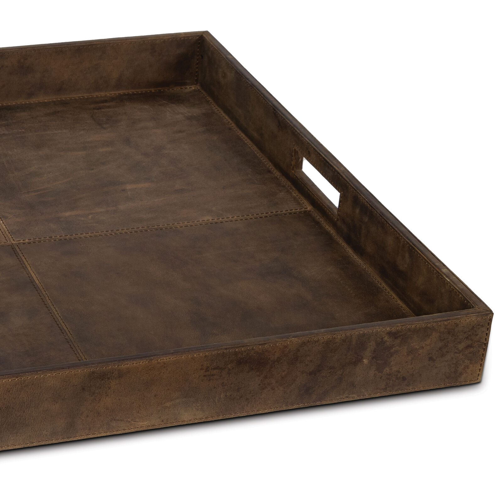 Derby Brown Serving Tray, Square