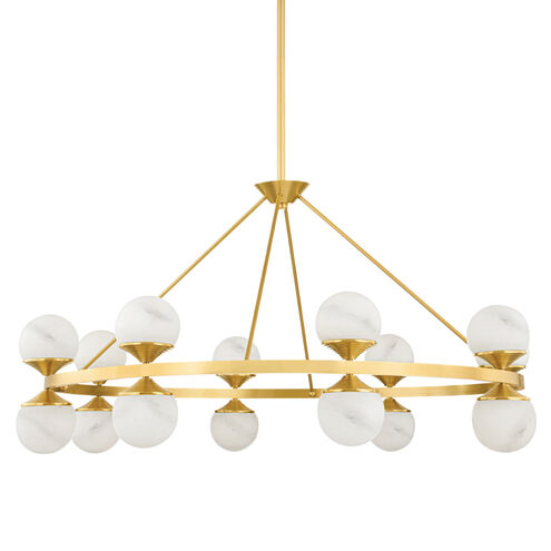 Grafton LED 46 inch Aged Brass Chandelier Ceiling Light