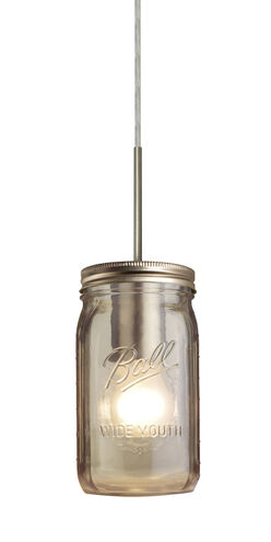 Milo 1 Light Satin Nickel Pendant Ceiling Light in Smoke Spirit Glass