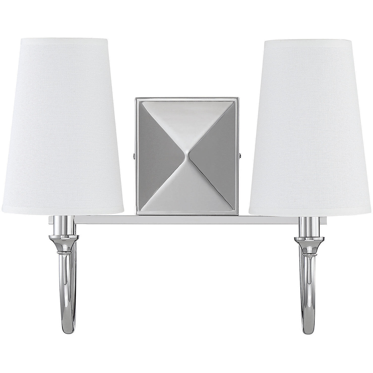 Cameron 2 Light 15 inch Polished Nickel Bathroom Vanity Light Wall Light, Essentials