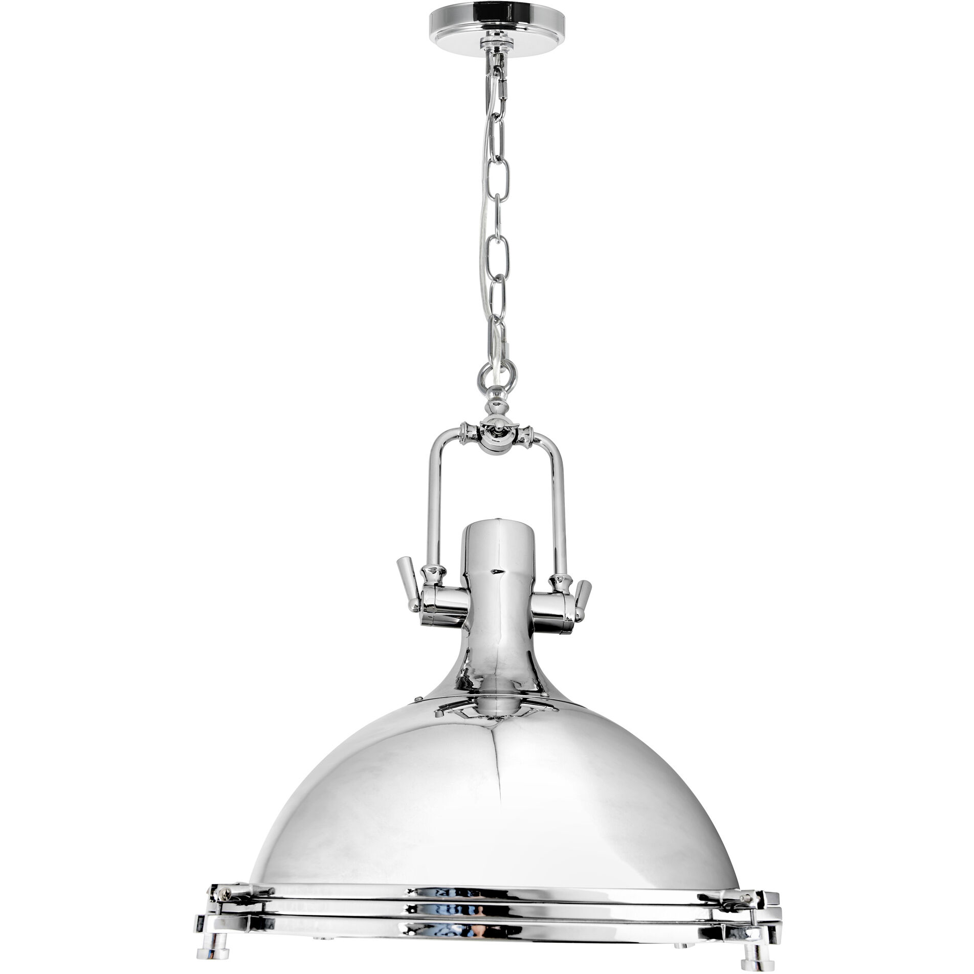 Show 1 Light 18 inch Chrome Down Pendant Ceiling Light