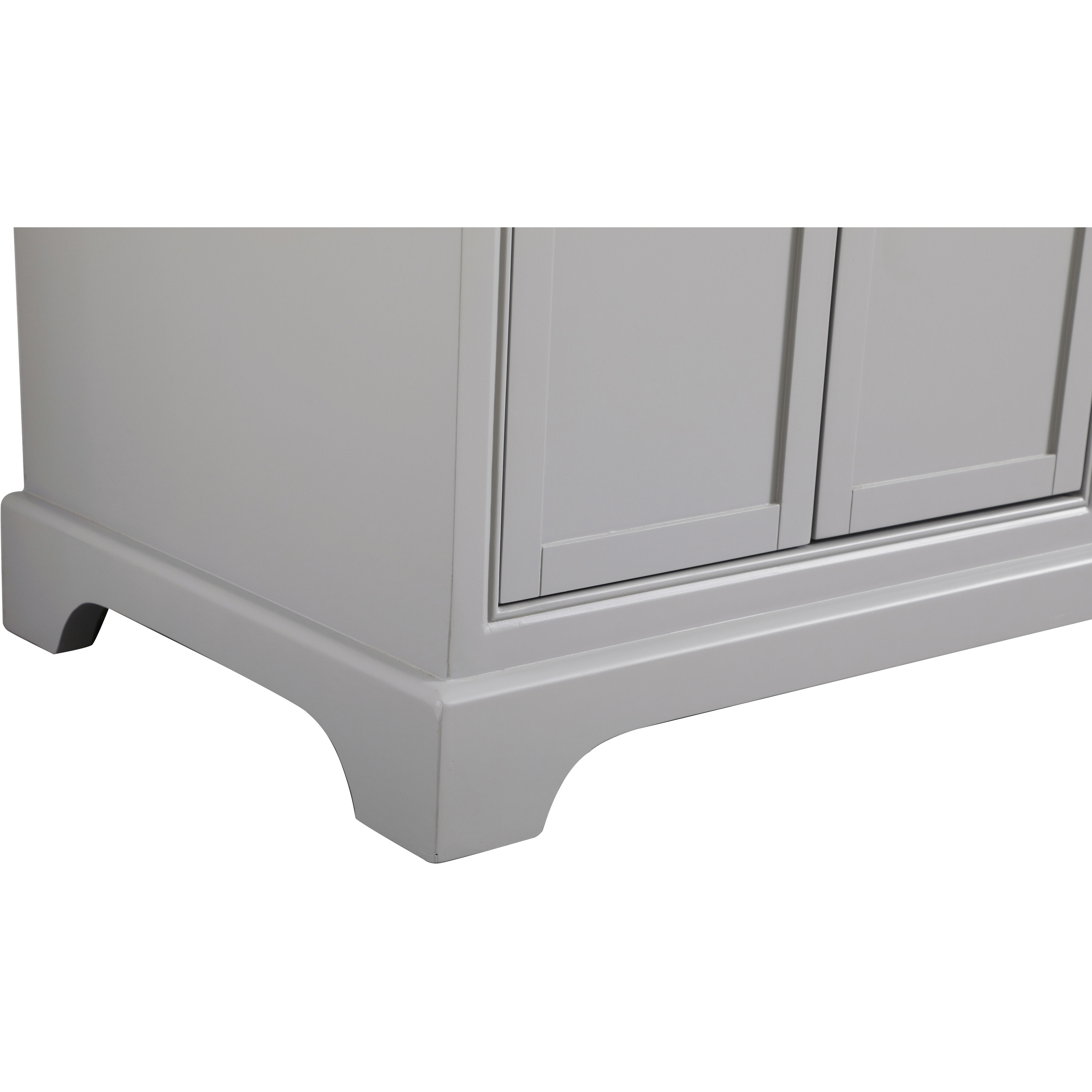 Americana 60 X 35 inch Light Grey with Carrara White Marble Vanity Set