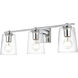 Kacey 3 Light 23 inch Chrome Bath Sconce Wall Light