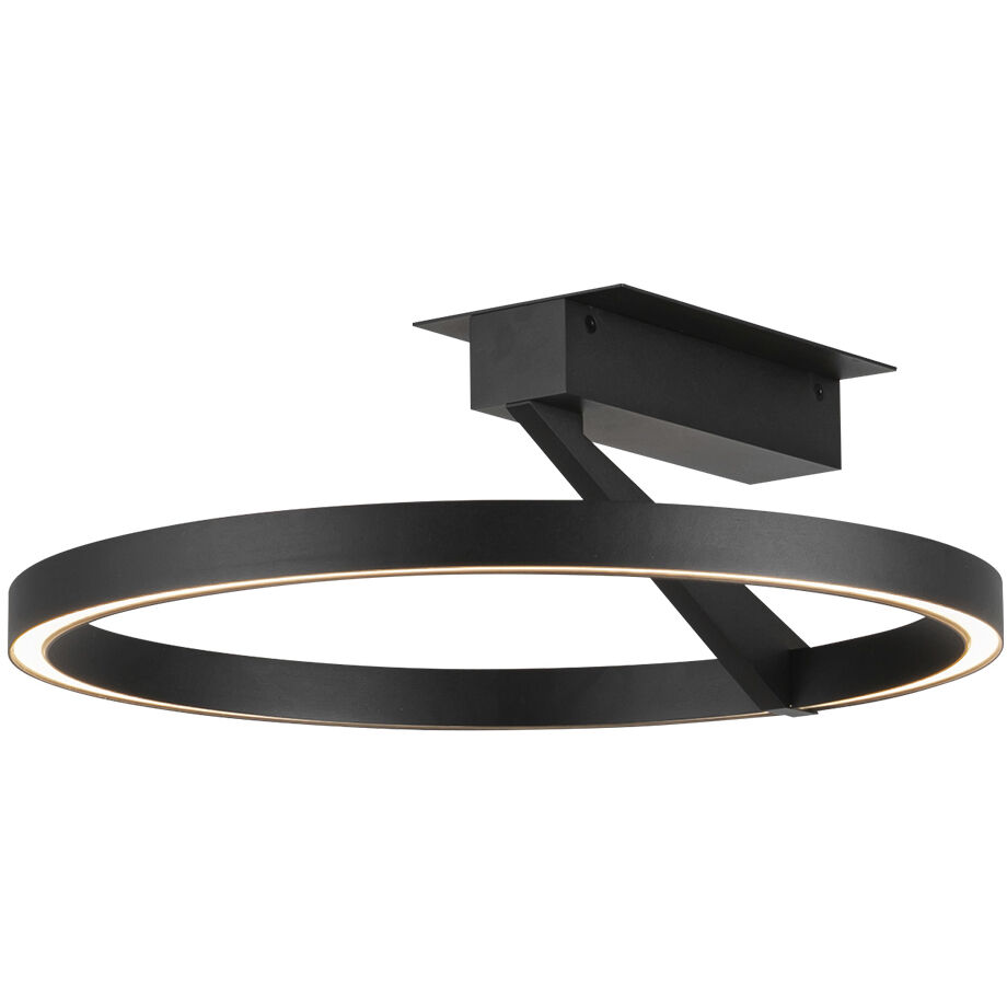 Roda LED 15.75 inch Black Semi-Flush Mount Ceiling Light