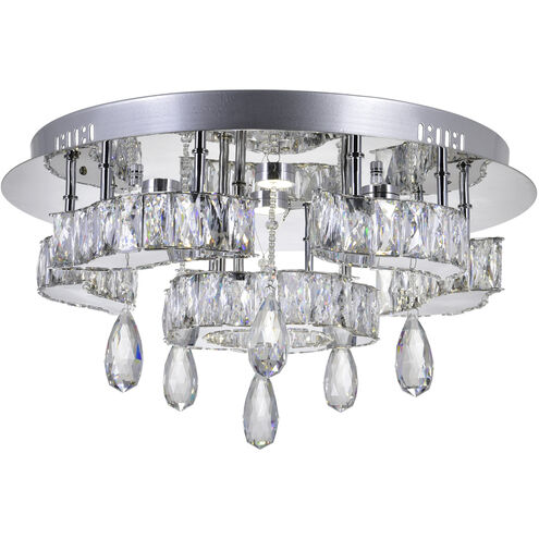 Cascata LED 22 inch Chrome Flush Mount Ceiling Light