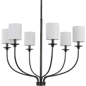 Bonita 6 Light 31 inch Matte Black Foyer Chandelier Ceiling Light, Design Series
