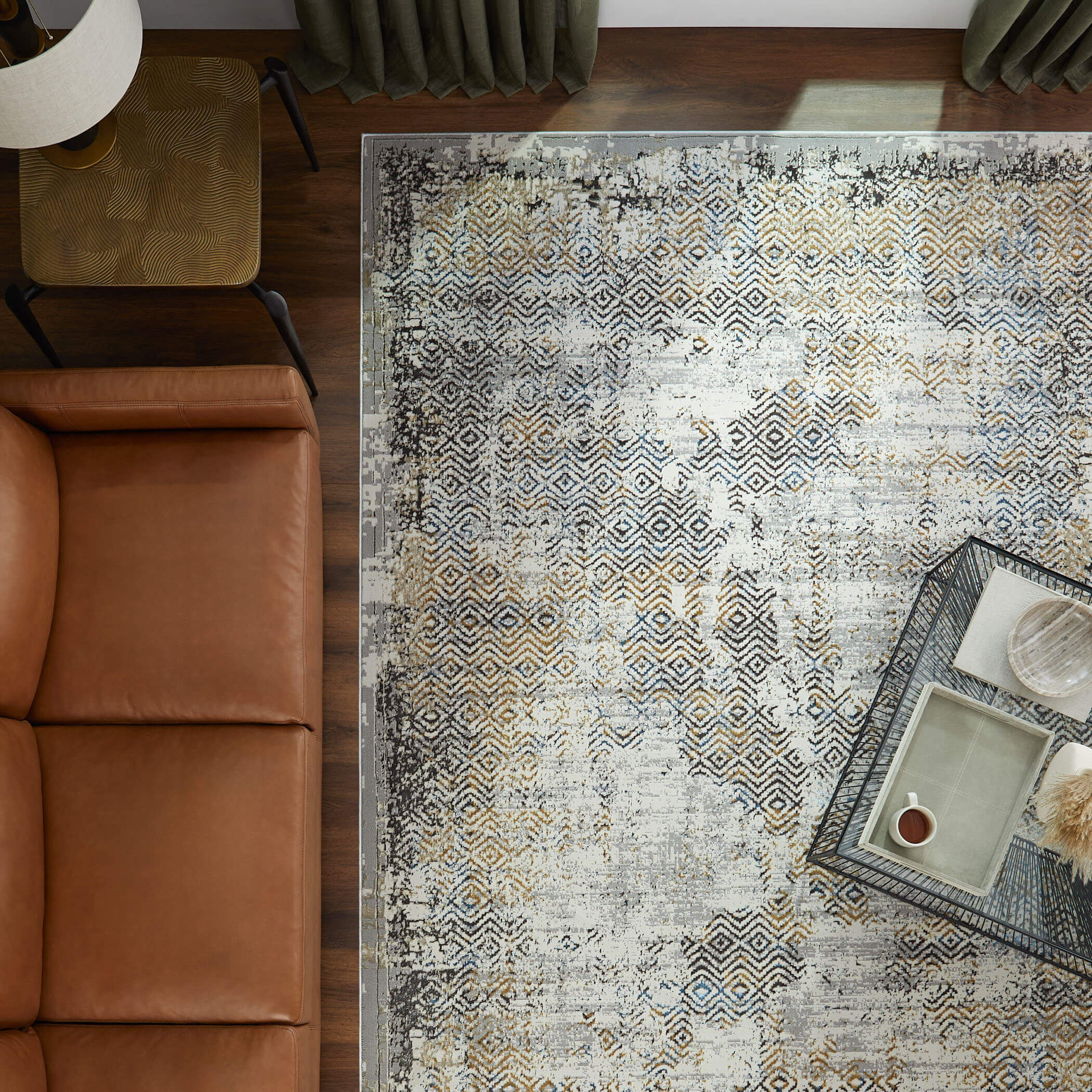 Zaria 36 X 24 inch Earth Tones Rug in 2 x 3