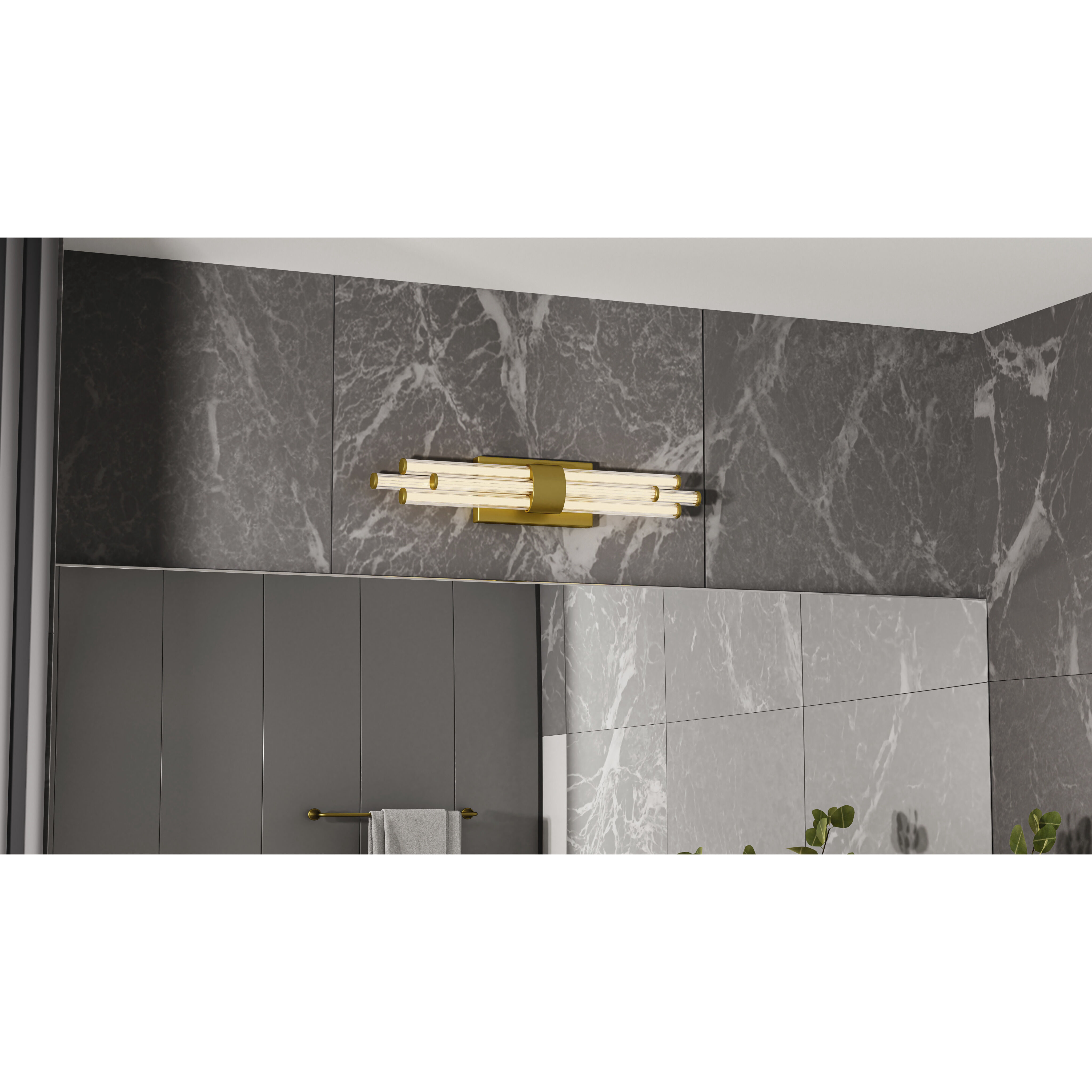 Talbott LED 24 inch Brushed Gold Bath Light Wall Light, Medium