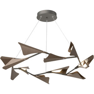 Plume LED 49.1 inch Natural Iron and Bronze Pendant Ceiling Light in Natural Iron/Bronze