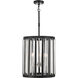 Majestic Splendor 4 Light 19 inch Polished Nickel/Sand Coal Pendant Ceiling Light