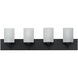 Merry 4 Light 30 inch Matte Black Bath Vanity Light Wall Light