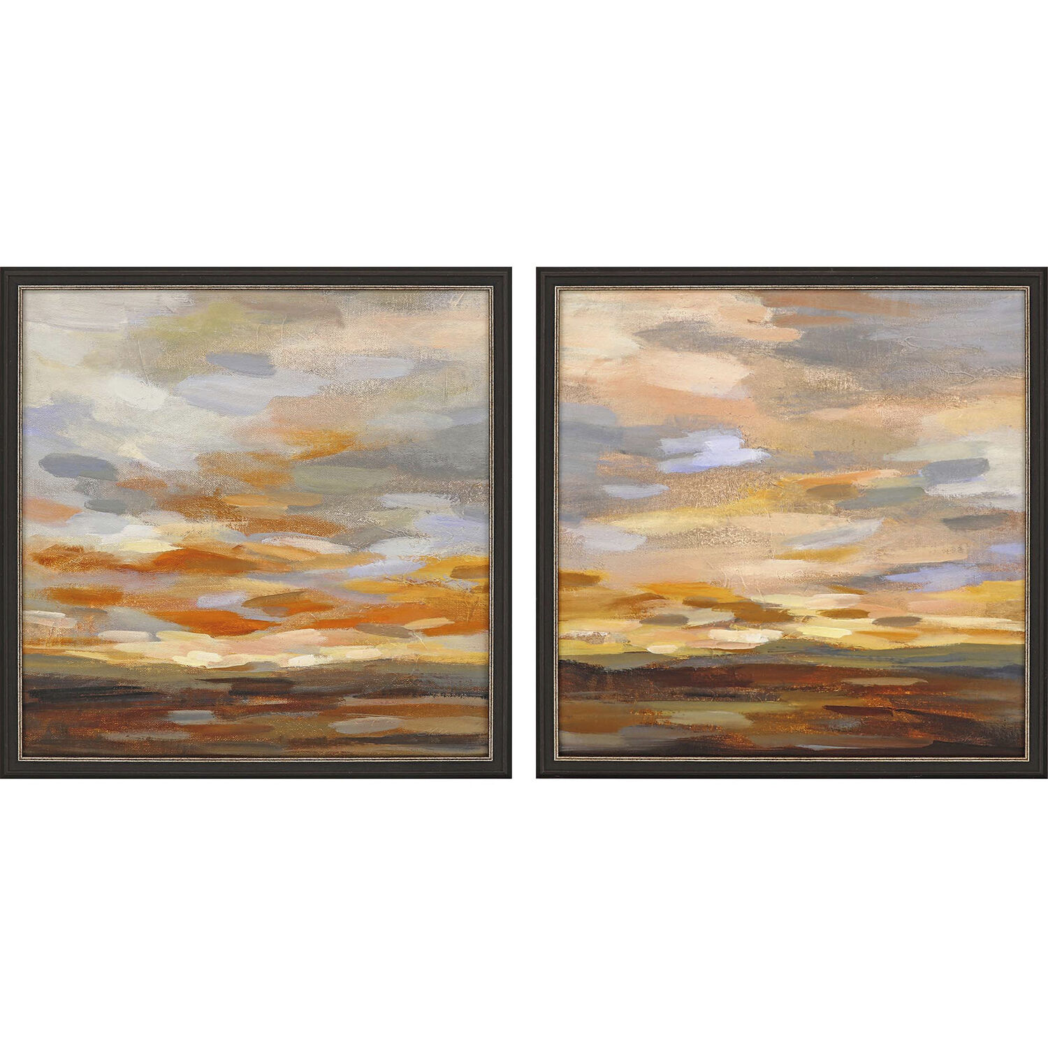 Southwestern Orange and Gray and Rust and Yellow Framed Art